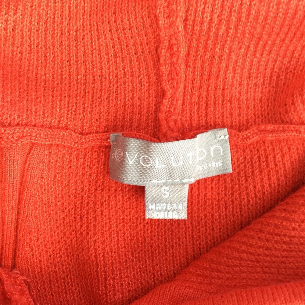 Evolution By Cyrus Women Red Pull Over Hoodie Knit Holiday Size Small - Picture 4 of 8